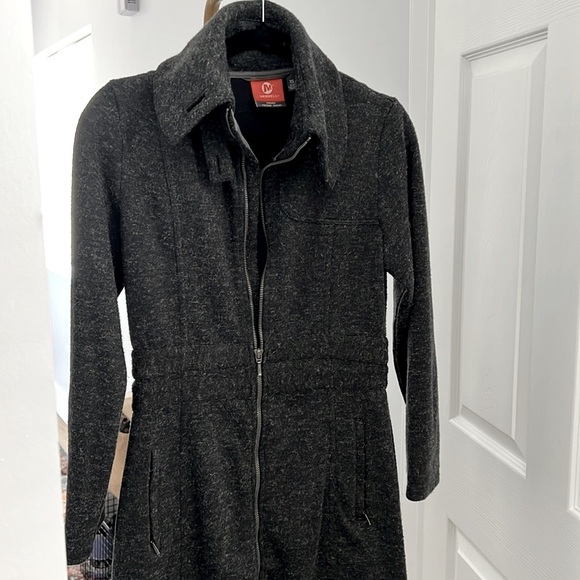 MERRELL PERFORMIX Gray WOOL BLEND Full Zip Collared Jacket Coat Zip Front S - Picture 2 of 8